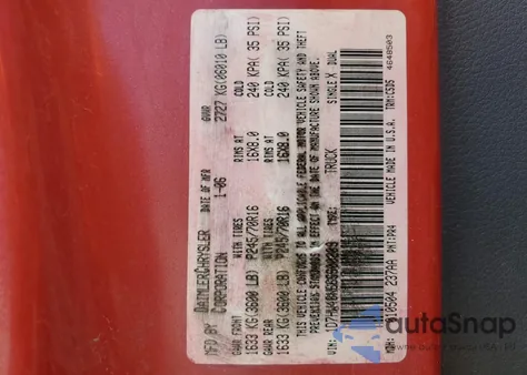 2006 Dodge Dakota Quad Slt z USA, uszkodzony, nr VIN 1D7HW48N66S600209